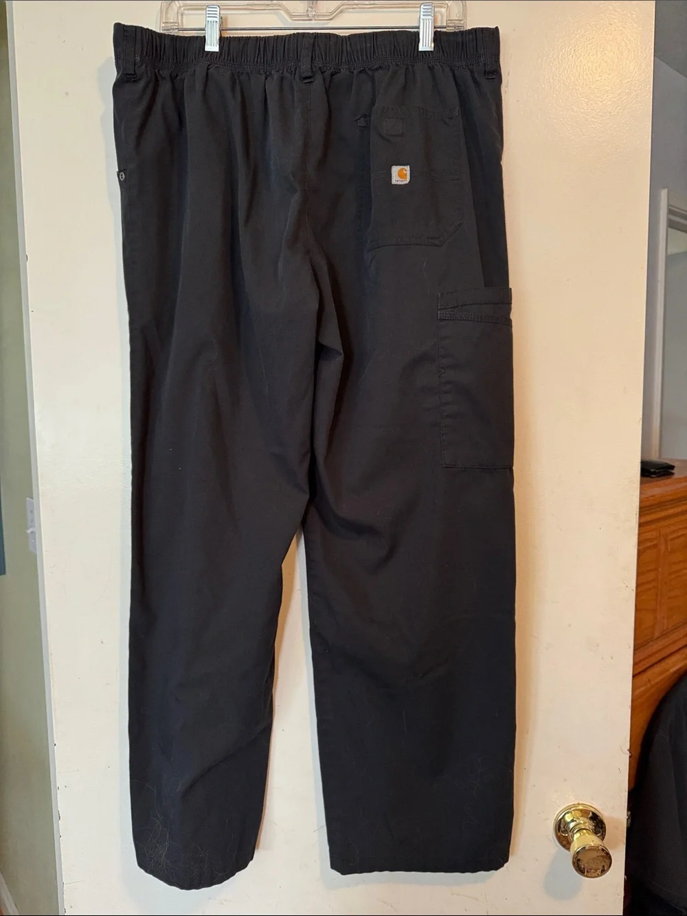 Carhartt Men's Black Cargo Scrub Pants - Comfortable Work Wear